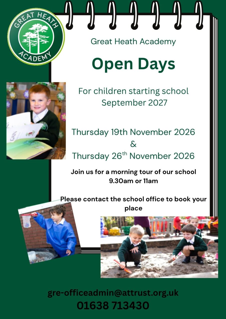 2027 New Reception Intake Open Days